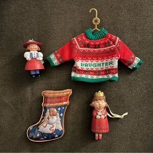 Bundle of 4 Hallmark Keepsake Daughter Ornaments